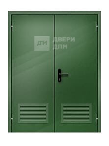 Глухая противопожарная дверь ДПМ-02 EI-45 двупольная с вент решеткой